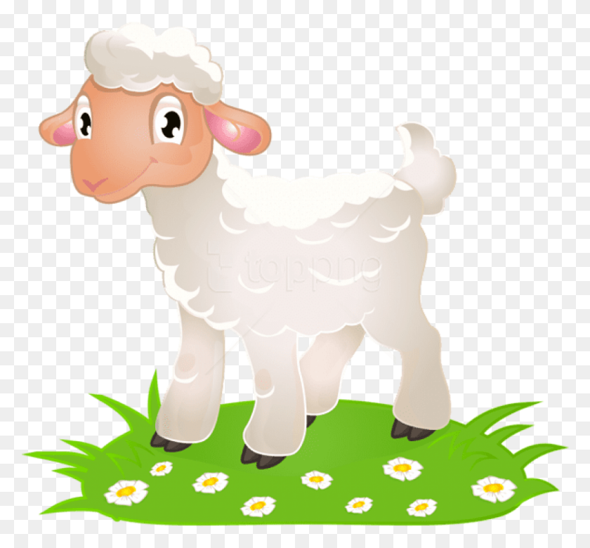 837x773 Free Easter Lamb With Grass Images Cartoon, Toy, Animal, Mammal HD PNG Download