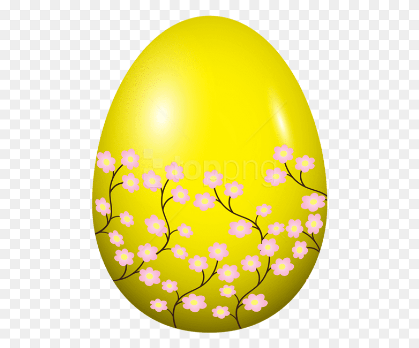 474x639 Png Пасхальное Весеннее Яйцо Желтые Изображения Пасхальное Яйцо Желтое, Еда, Воздушный Шар, Мяч Hd Png