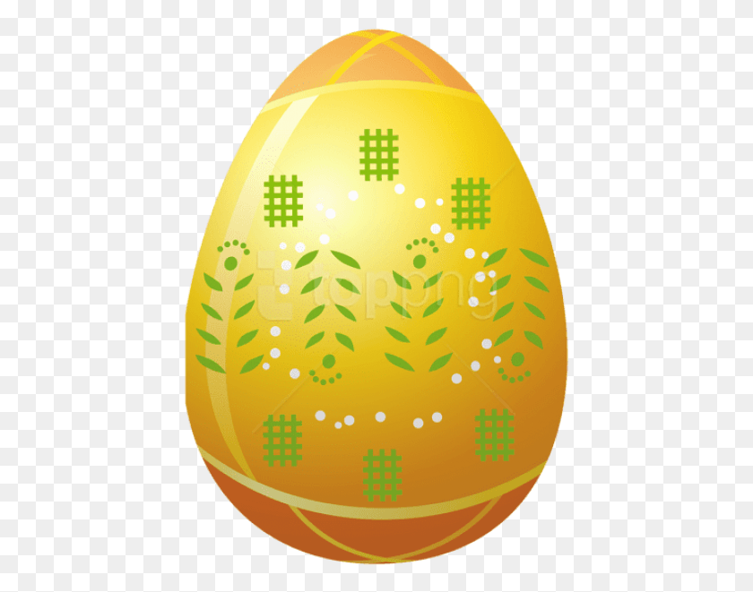 429x601 Free Easter Yellow Egg With Decorationpicture Surfing, Easter Egg, Food HD PNG Download