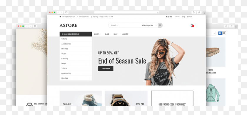 1127x482 Free Ecommerce Wordpress Theme, Clothing, Apparel, Person HD PNG Download