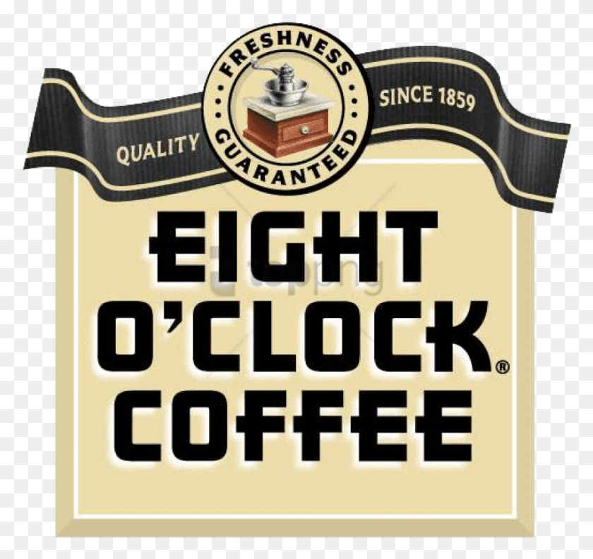 850x799 Descargar Pngocho 39O Reloj De Café Imagen Con Logotipo Transparente De Café De Las Ocho En Punto, Etiqueta, Texto, Word Hd Png