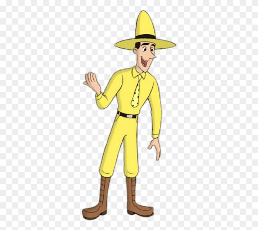 311x690 Free El Hombre De Sombrero Amarillo Clipart Man In The Yellow Hat Cartoon, Person, Human, Costume HD PNG Download