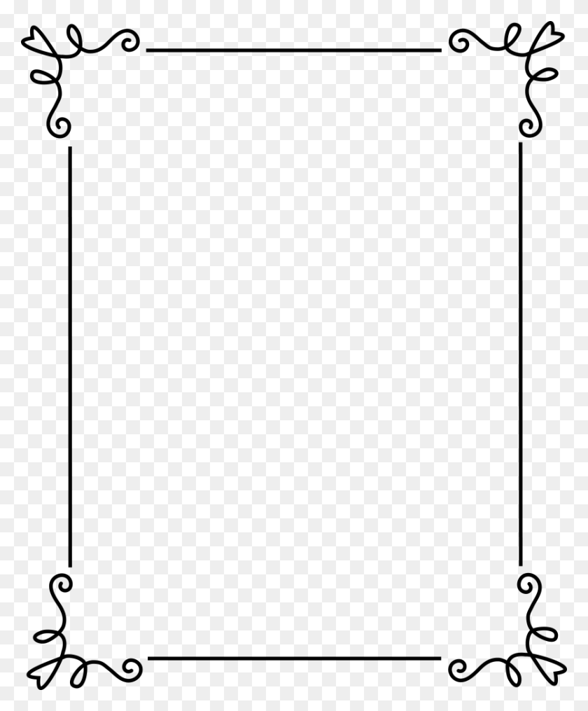 836x1024 Free Elegant Borders And Others Art Inspiration Простые Рамки И Границы, Серый, World Of Warcraft Hd Png Download