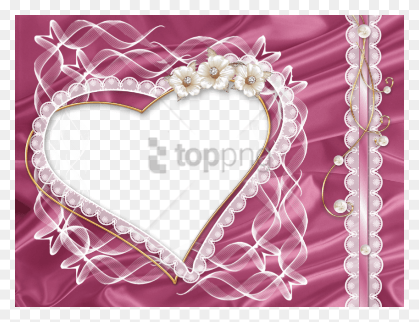 850x638 Free Elegant Transparent Frames Images Valentine Day Gif, Label, Text, Sticker HD PNG Download