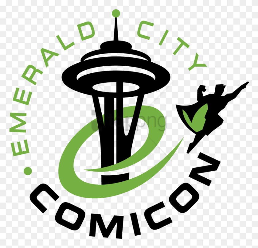 850x816 Free Emerald City Comic Con 2017 Logo Изумрудный Город Comicon 2018, Человек, Человек, Машина Hd Png Скачать