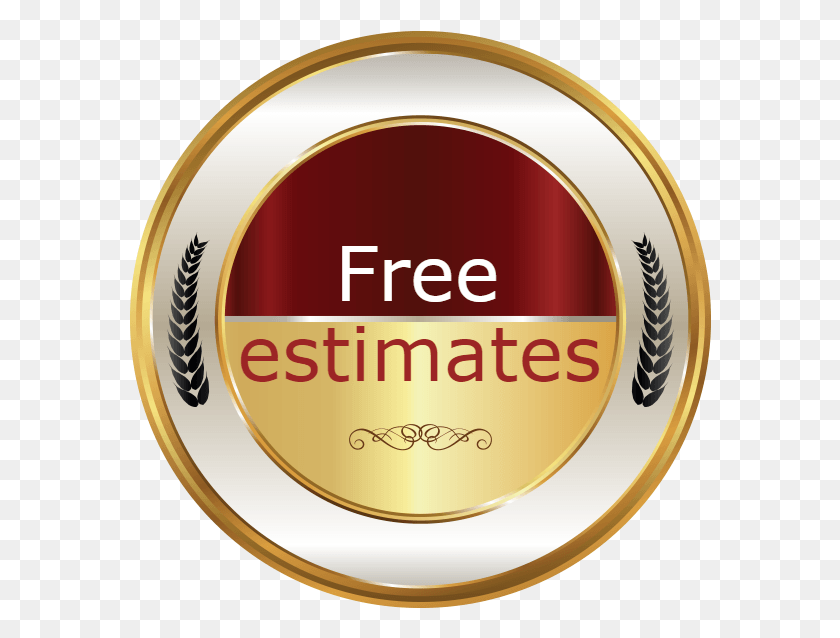 582x578 Free Estimates, Gold, Label, Text HD PNG Download