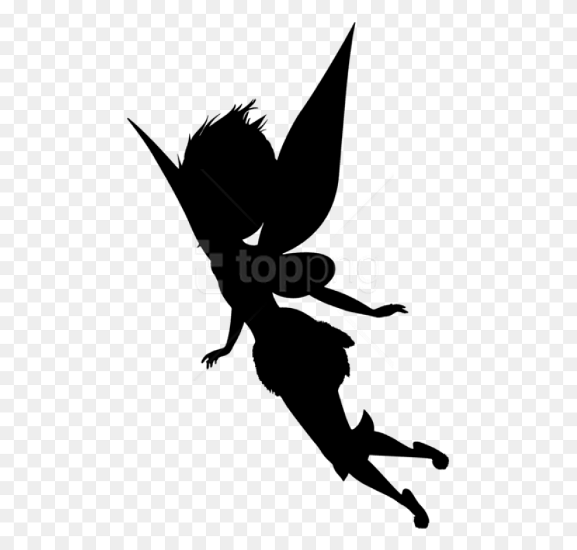 473x740 Free Fairy Silhouette Transparent Silhouette Free Fairy Clipart, Analog Clock, Clock, Symbol HD PNG Download