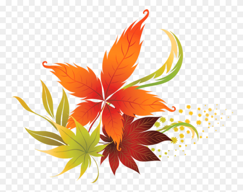774x606 Free Fall Leaves Decorpicture Clipart Transparent Background Fall Leaves Clipart, Leaf, Plant, Maple Leaf HD PNG Download