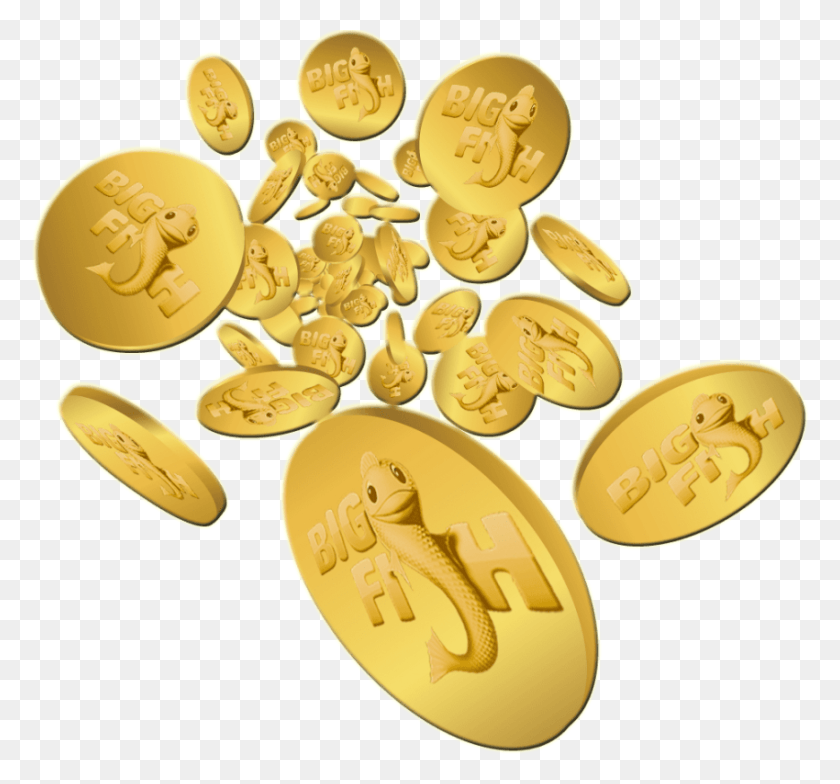 850x789 Descargar Png / Monedas De Oro Png