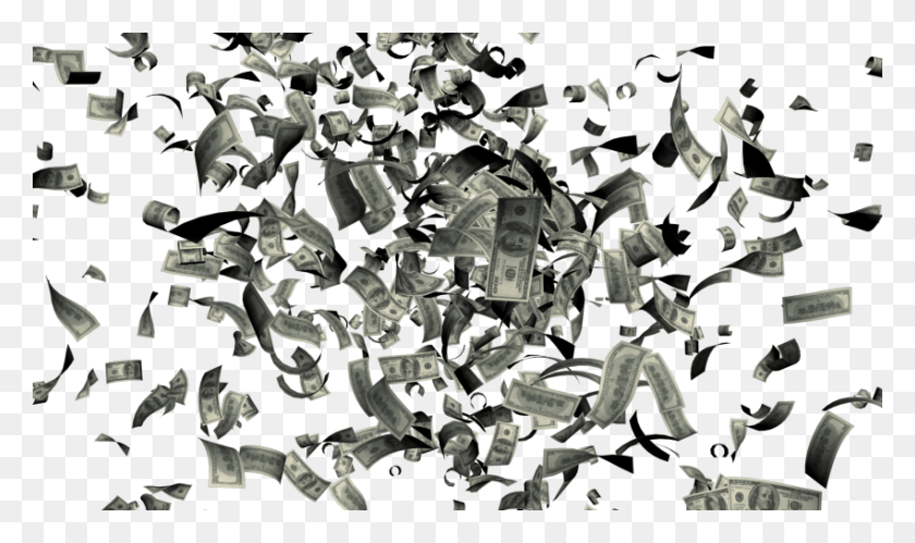 850x479 Free Falling Money Images Transparent Money Rain Gif, Dollar, Text HD PNG Download