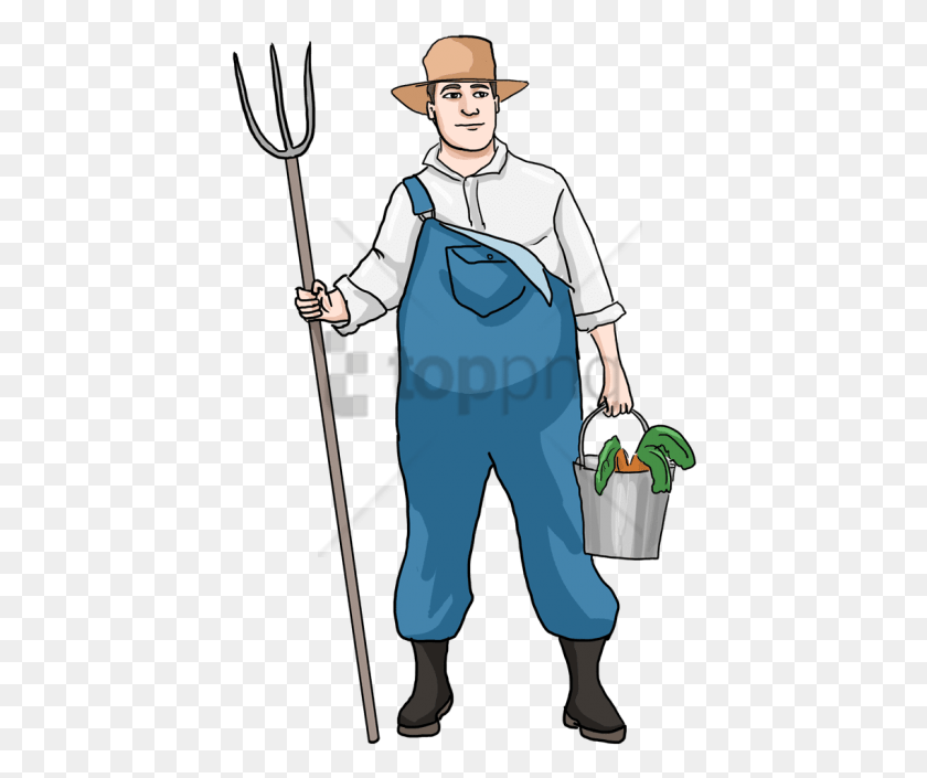 422x645 Free Farmer Image With Transparent Background Farmer Clip Art, Person, Human, Hat HD PNG Download