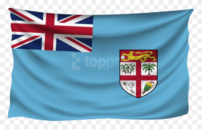 850x522 Free Fiji Wrinkled Flag Clipart Photo Fiji Flag, Symbol, Armor HD PNG Download