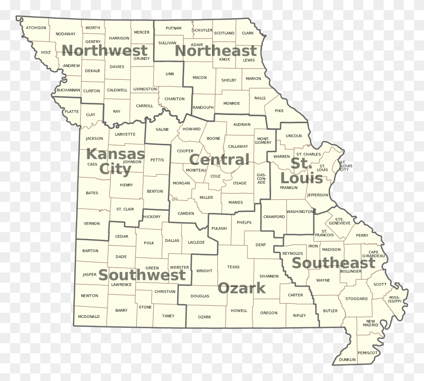 1920x1711 Descargar Png Departamento De Regiones De Conservación Wikimedia Región Sudeste De Missouri, Parcela, Texto, Mapa Hd Png