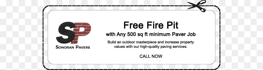 568x224 Firepit With Any 500 Sq Ft Minimum Paver Job Square Foot, Paper, Text, White Board Sticker PNG