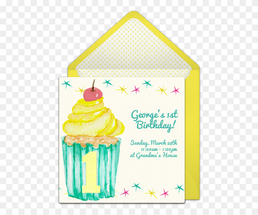 470x641 Free First Cupcake Birthday Background, Envelope, Mail, Greeting Card HD PNG Download