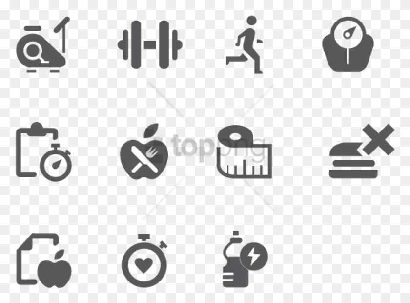 850x611 Descargar Png Iconos De Icono De Fitness Gratis Ver Descargo De Responsabilidad Icono De Salud Y Fitness, Número, Símbolo, Texto Hd Png