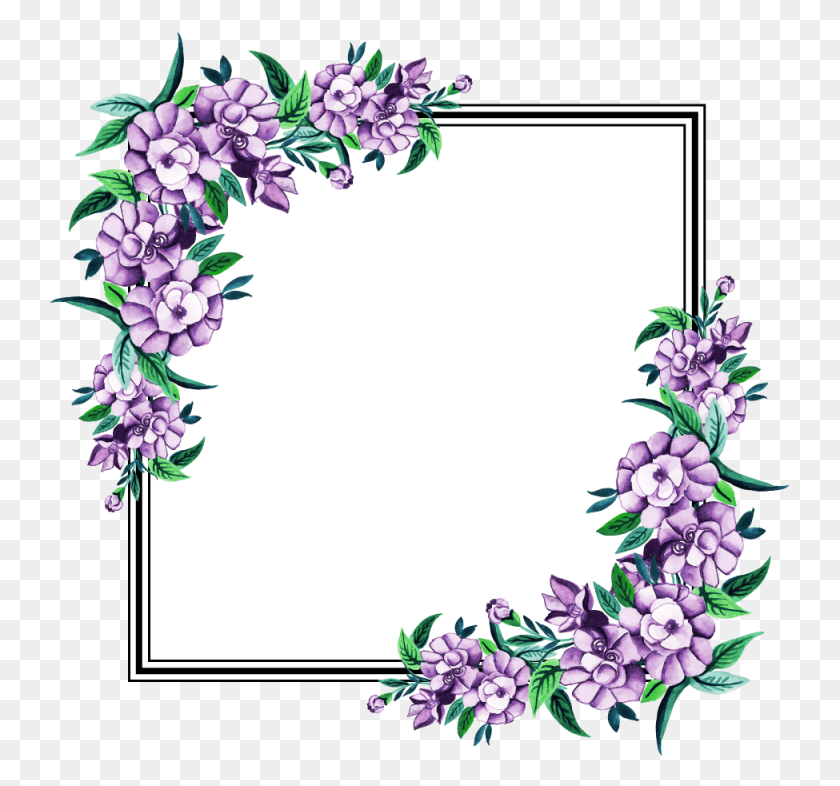 741x726 Free Floral Frame Orchid, Graphics, Plant HD PNG Download
