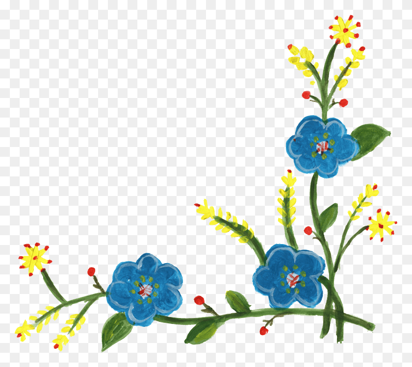 2219x1961 Free Flower 4 Corners, Pattern, Graphics HD PNG Download