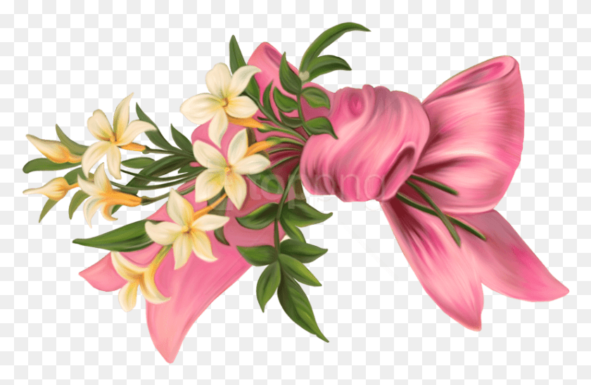 826x517 Descargar Png Flores Imágenes De Fondo Lazo De Flores, Gráficos, Diseño Floral Hd Png