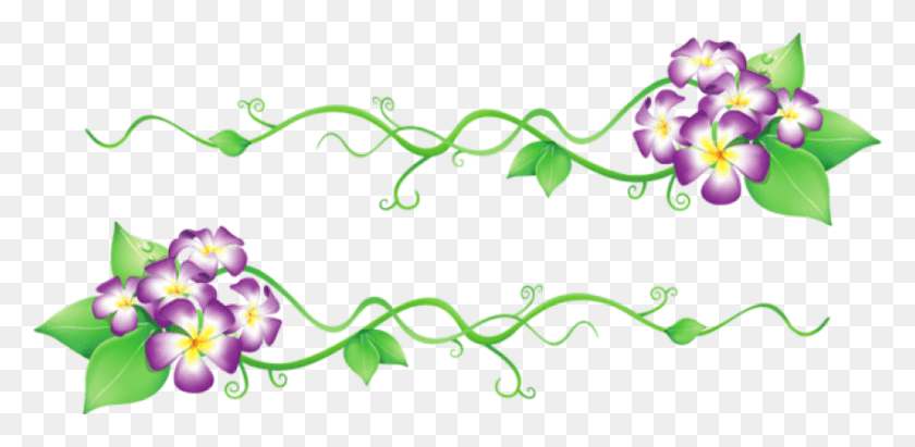 850x383 Free Flowers Spring Decor Images Background Spring Flower Clipart, Plant, Vine, Text HD PNG Download