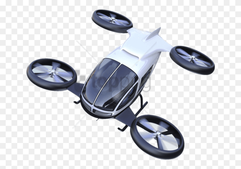 662x531 Free Flying Car With Big Rotary Wheels Electric Motors In Aircraft, Vehicle, Transportation, Motorcycle HD PNG Download