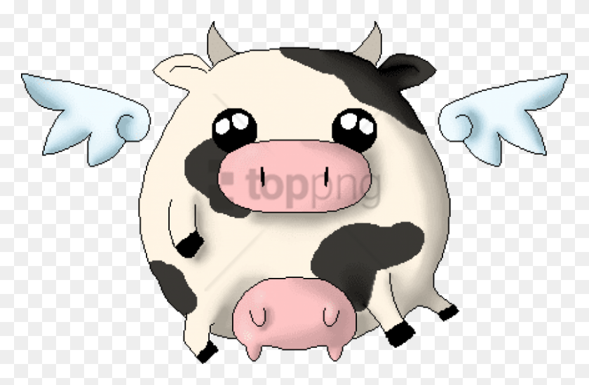 850x534 Free Flying Cow Image With Transparent Background Cartoon Flying Cow, Cattle, Mammal, Animal HD PNG Download