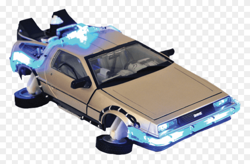 850x538 Free Flying Delorean Back To The Future Back To The Future, Wheel, Machine, Tire HD PNG Download