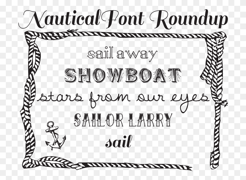 717x554 Free Font Roundup Nautical Font Free, Text, Arrow, Symbol HD PNG Download