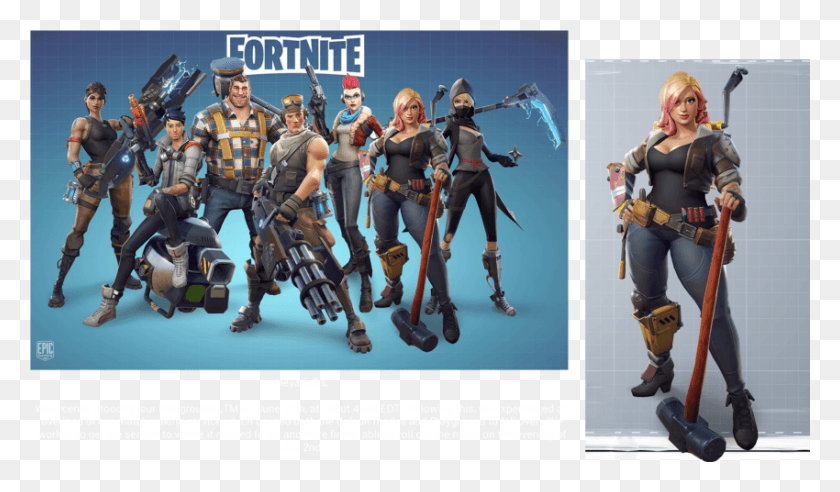 850x471 Free Fortnite Poster Images Background Fortnite Poster, Person, Human, Guitar HD PNG Download