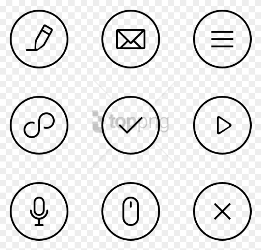 850x812 Free Free Social Media Iconssvg Eps Amp Thin Icons, Number, Symbol, Text HD PNG Download