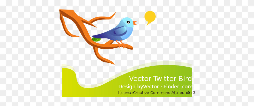 451x293 Free Free Vector Tweeting Bird Bird Standing On Branch Clipart, Bluebird, Animal, Jay HD PNG Download