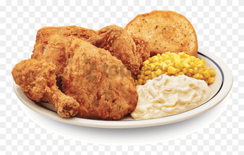 769x473 Free Fried Chicken With Rice Images Transparent Fried Chicken Dinner, Food, Nuggets, Bread HD PNG Download