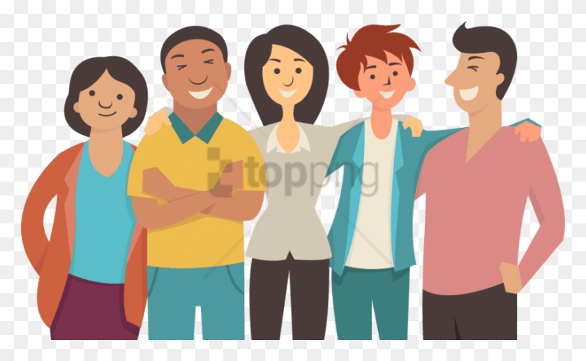 850x499 Free Friends Image With Transparent Background Friends Vocabulary In English, Person, Human, People HD PNG Download