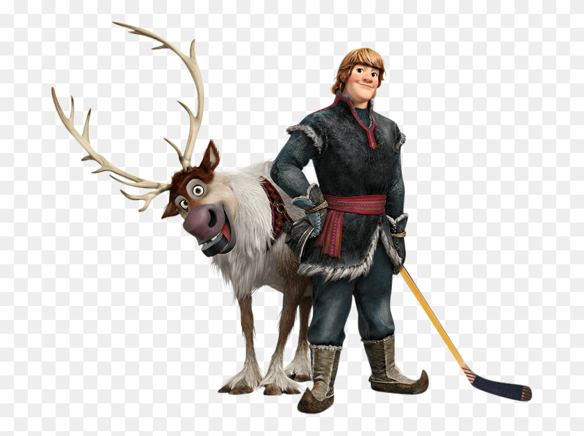 695x567 Free Frozen Clip Art Frozen Kristoff And Sven, Person, Human, Antler HD PNG Download