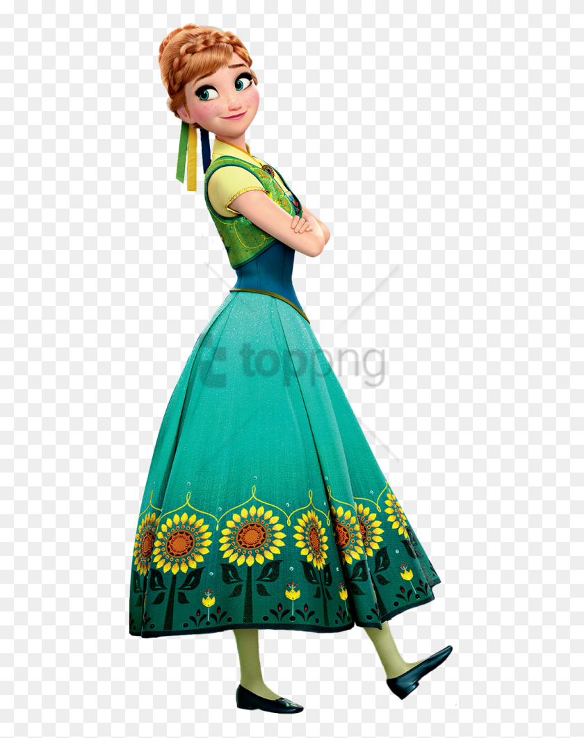 480x1002 Free Frozen Fever Anna Image With Transparent Anna Frozen Fever, Clothing, Dress, Female HD PNG Download