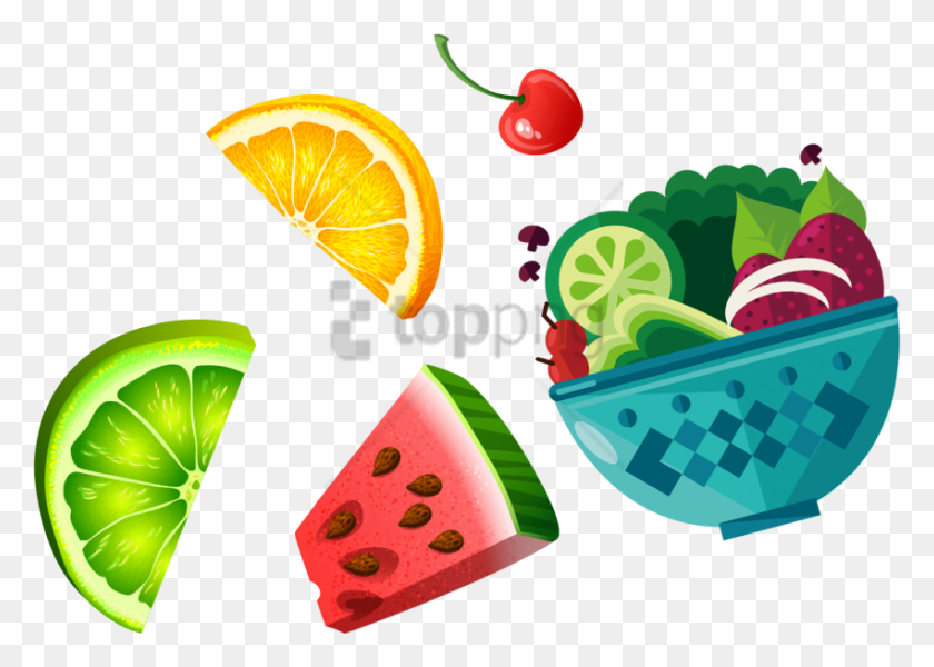 850x589 Free Fruit Cartoon Images Background Cartoon Tropical Fruits, Plant, Food, Lunch HD PNG Download