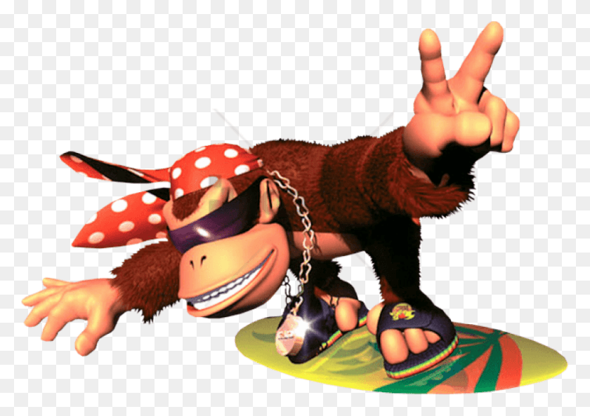 850x581 Free Funky Image With Transparent Background Donkey Kong Country 2 Funky Kong, Toy, Clothing, Apparel HD PNG Download
