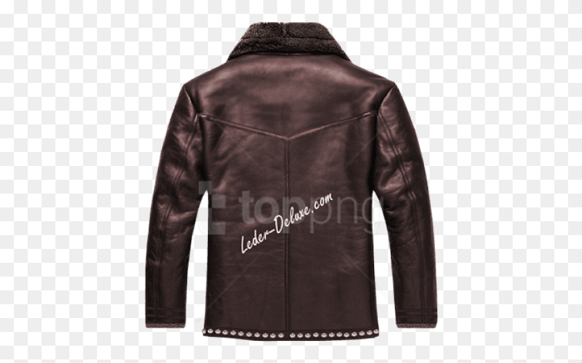 426x465 Free Fur Lined Leather Jacket Images Transparent Leather Jacket, Clothing, Apparel, Coat Descargar Hd Png