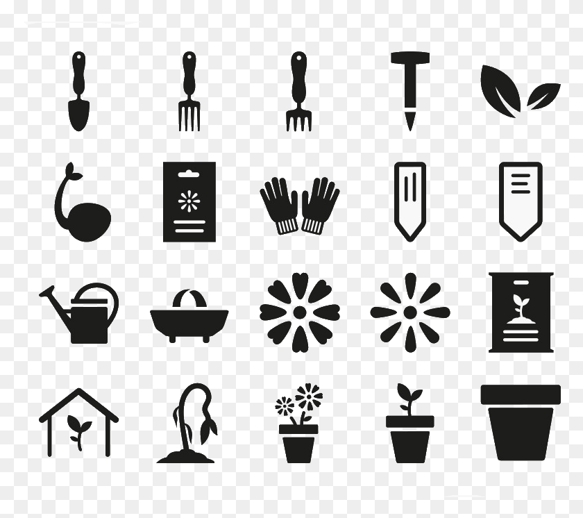 776x686 Free Gardening Icons, Text, Symbol, Accessories HD PNG Download