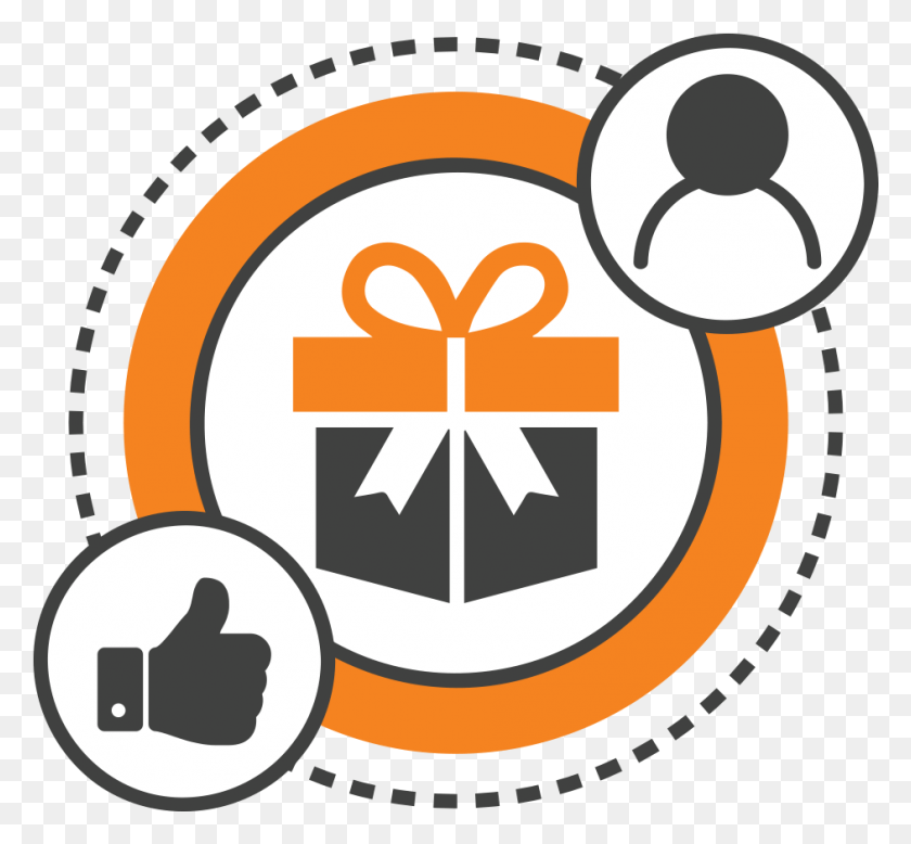 942x868 Free Gift Icon Transparent Dashed Line Circle, Symbol, Logo, Trademark HD PNG Download