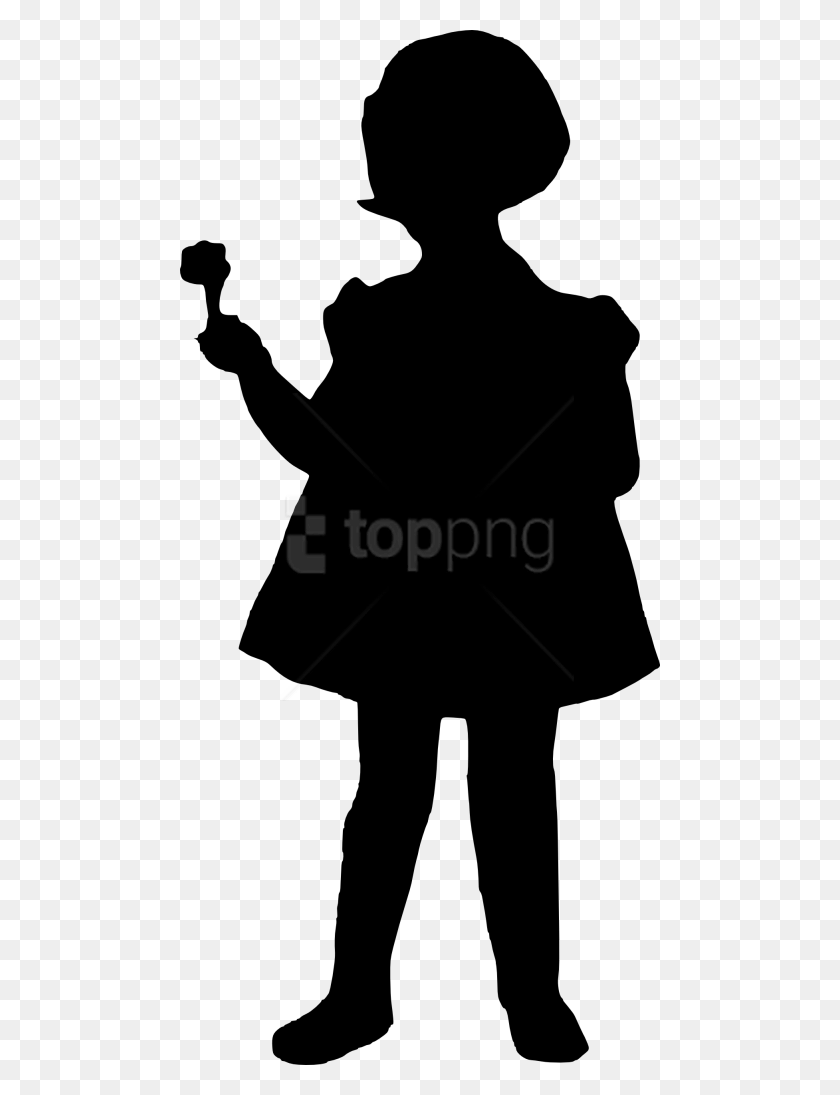 480x1035 Free Girl Silhouette Silhouette, Person, Human HD PNG Download