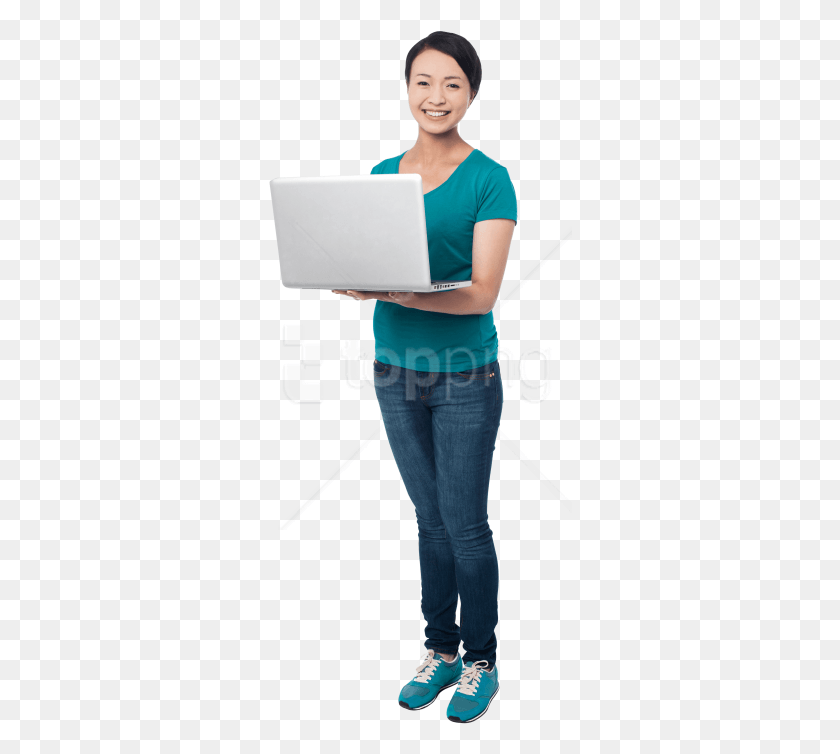 304x694 Free Girl With Laptop Images Background Girls With Laptop, Person, Human, Box HD PNG Download