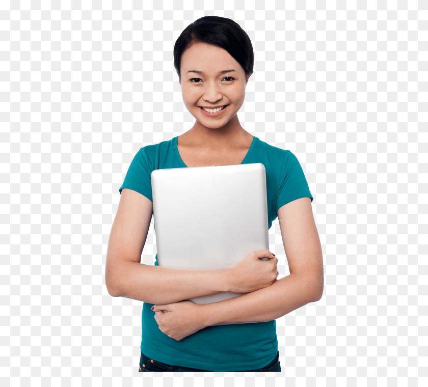 432x700 Free Girl With Laptop Images Transparent Girl, Person, Human, Student HD PNG Download
