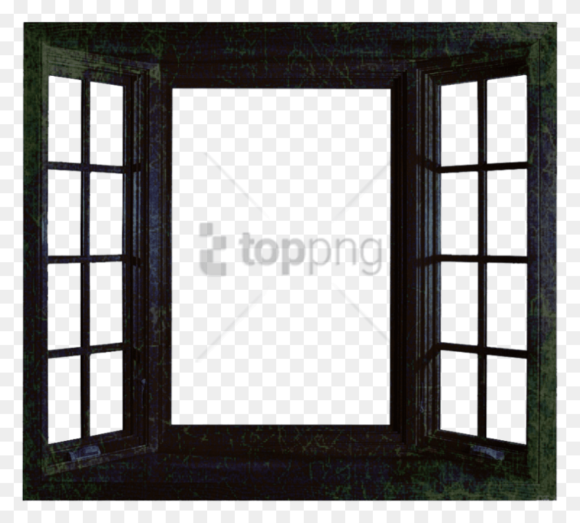790x707 Free Glass Frame Transparent Image With Black Window Frame, Door, Picture Window, Brick HD PNG Download