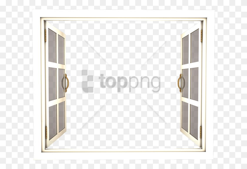 623x518 Free Glass Frame Transparent Image With Open Window Gif, Picture Window, Door, Toolshed HD PNG Download