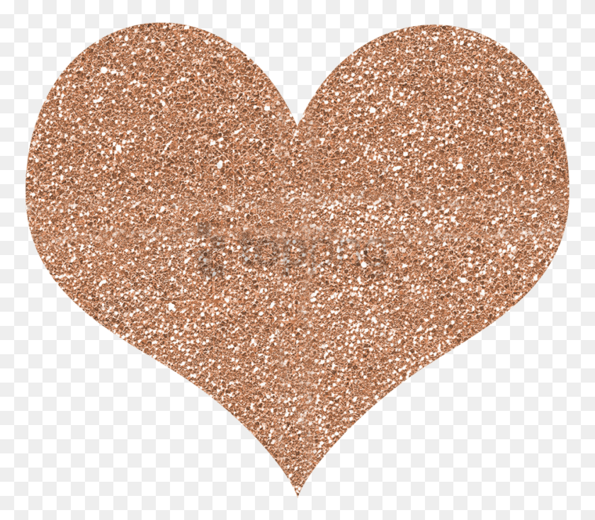 769x674 Free Glitter Heart Image With Transparent Rose Gold Heart, Light, Rug, Lamp Descargar Hd Png