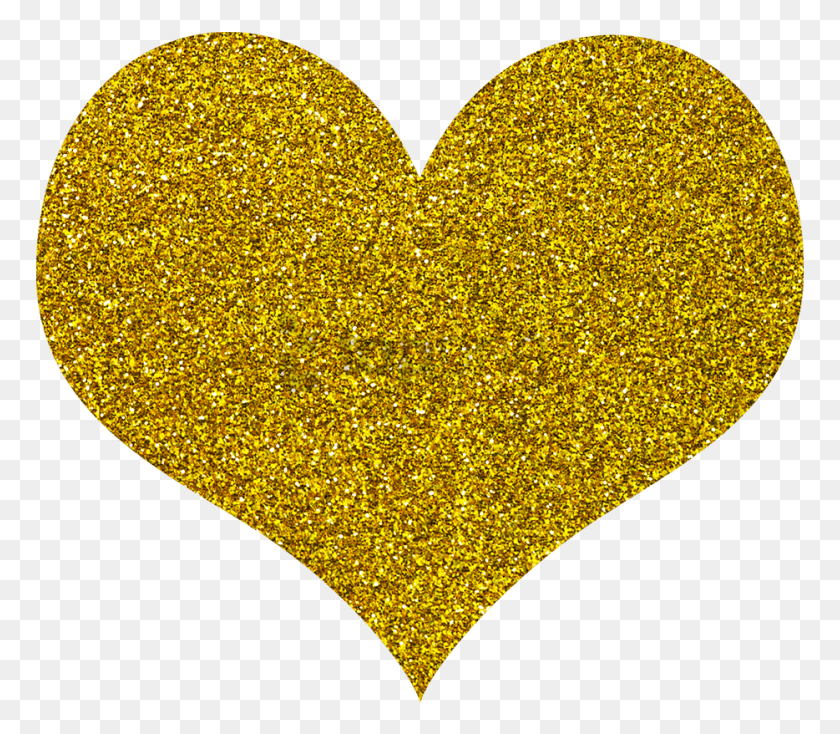 769x674 Free Glitter Heart Images Background Gold Glitter Heart, Light, Rug, Gold HD PNG Download