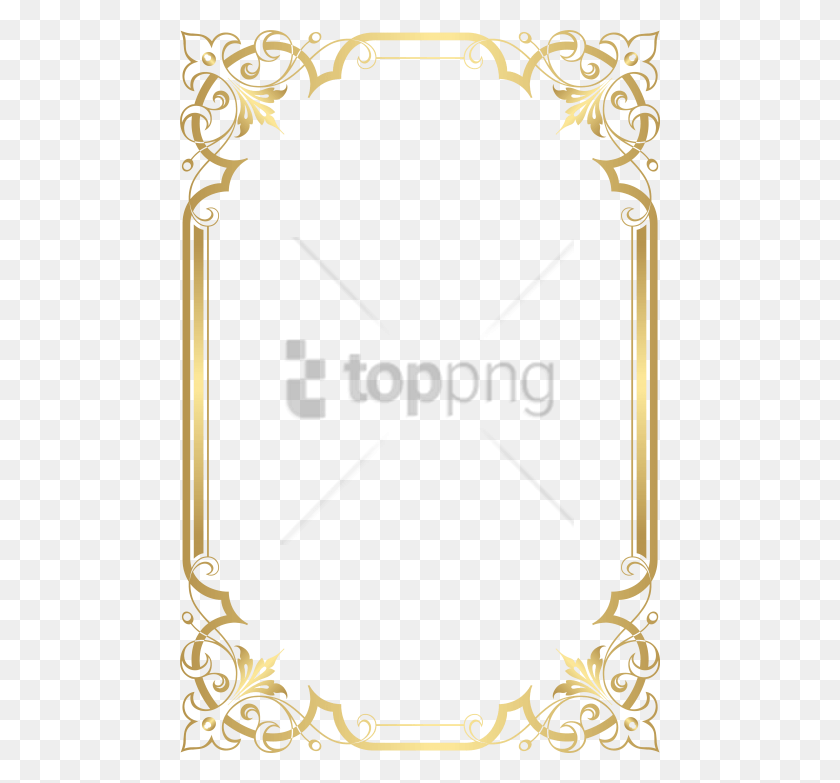 480x723 Free Gold Border Frame Image With Transparent, Analog Clock, Clock, Wall Clock HD PNG Download