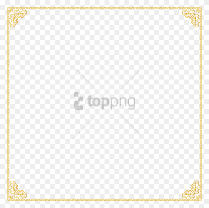850x847 Free Gold Border No Background Image With Transparent Europa Organisation, Text, Label HD PNG Download