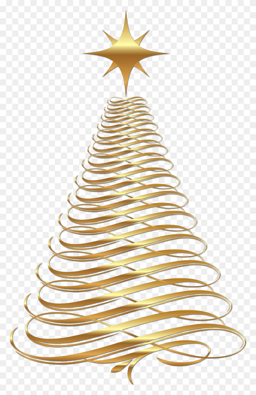 2793x4419 Free Gold Christmas Tree Transparent Background Gold Christmas Tree Clipart, Spiral, Coil, Wedding Cake HD PNG Download